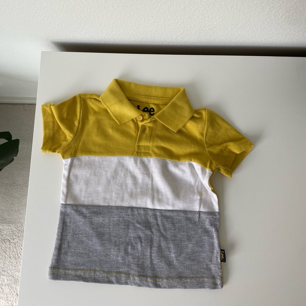 Toddler Polo Shirt | yellow,white,grey | size 18m